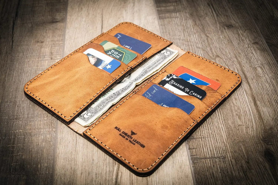 Western Long Wallet - Bull Sheath Leather