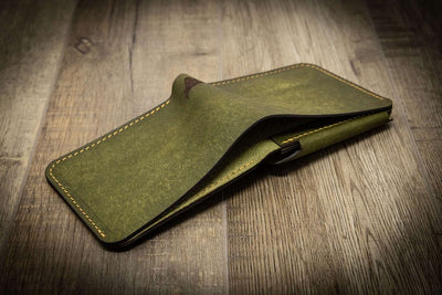 Made in the USA Green Bifold Badge Wallet