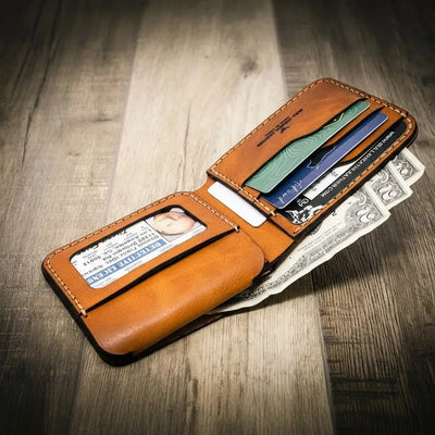 Badge Bifold Wallet - Chestnut Brown