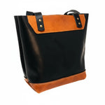 The Naomi Leather Tote Bag - Black Bull Sheath Leather
