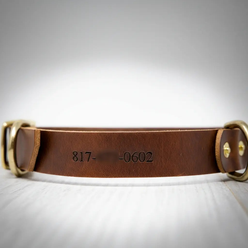Leather Dog Collars - Personalized Leather Dog Collar