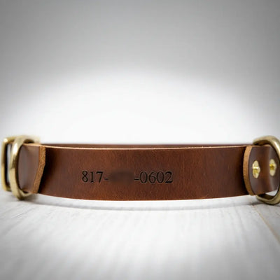 Leather Dog Collars - Personalized Leather Dog Collar
