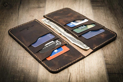 Brown Western Long Wallet