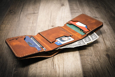 Made in the USA Trifold Leather Wallet