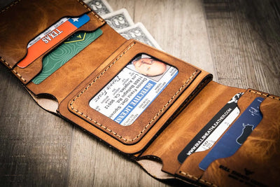 Leather Trifold badge wallet