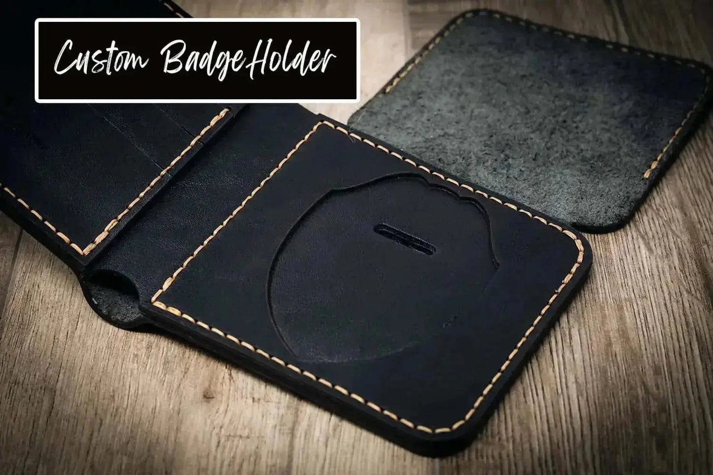 Badge Vertical Wallet - Black Bull Sheath Leather