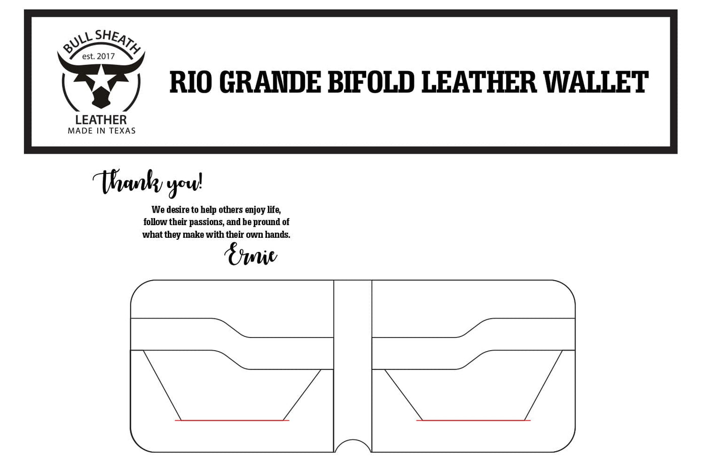 Leather Pattern - Bifold - The Rio Grande