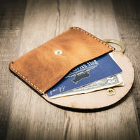 Keychain Leather Wallet - The Richmond - Saddle Tan
