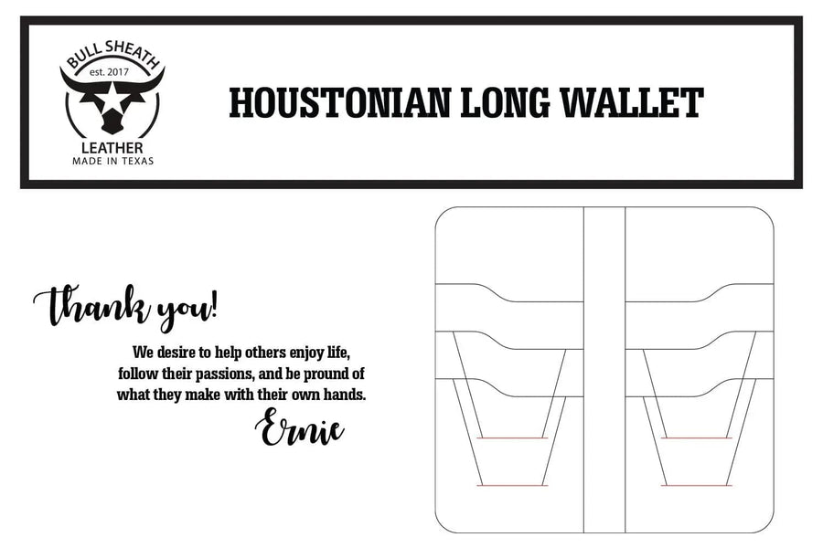 Leather Pattern - Long Wallet - Houstonian