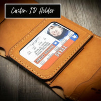 Western Trifold Wallet Bull Sheath Leather
