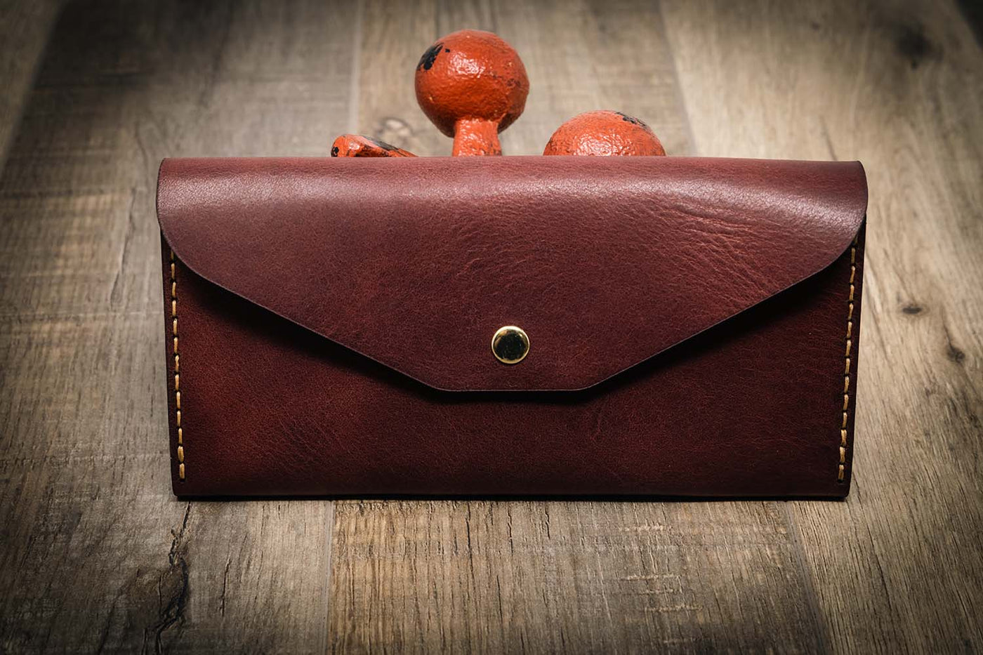 Women's Clutch Wallet | Clutch Leather Wallet - Russet Brown