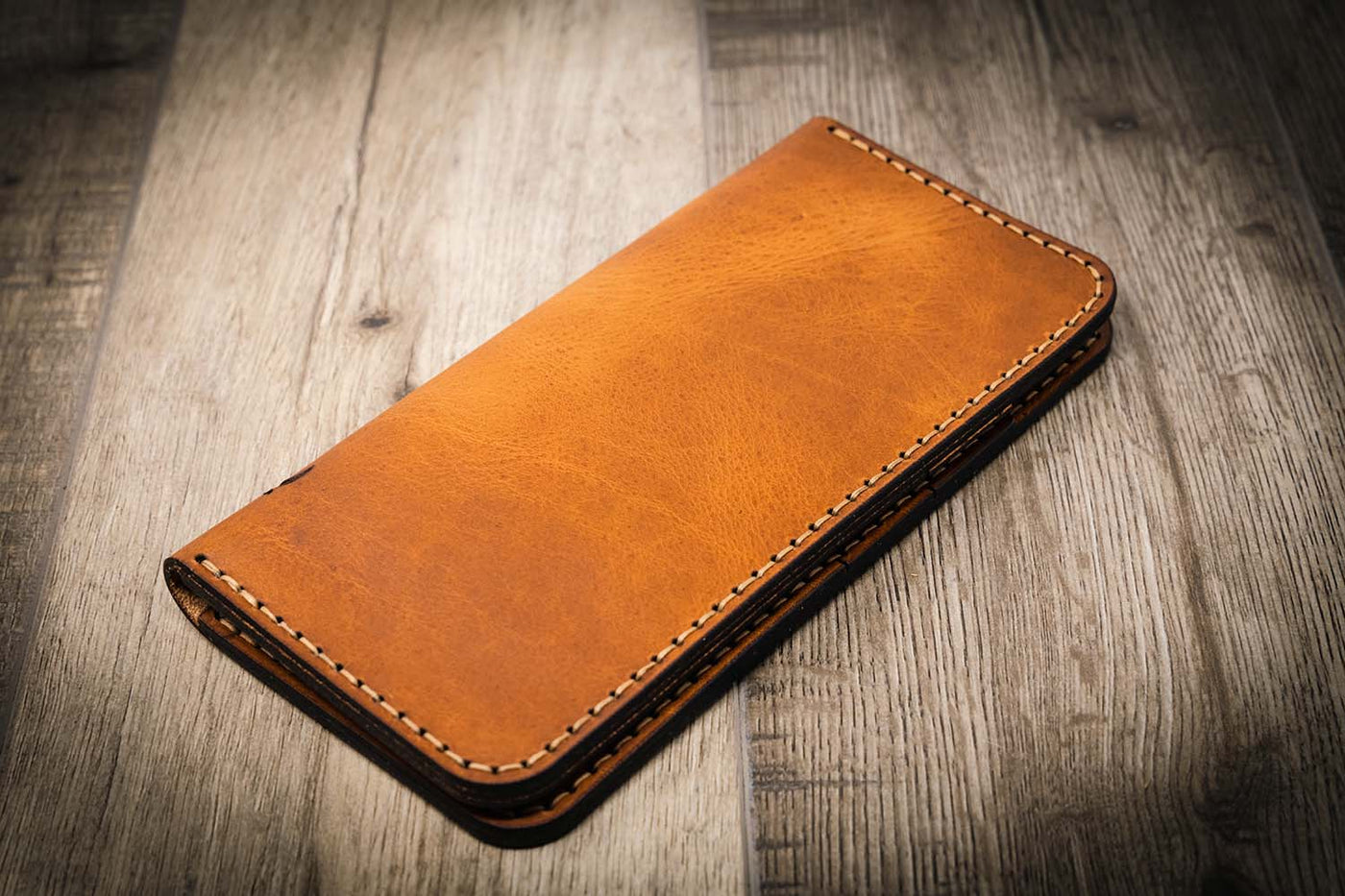 Custom Leather Long Wallet made in America