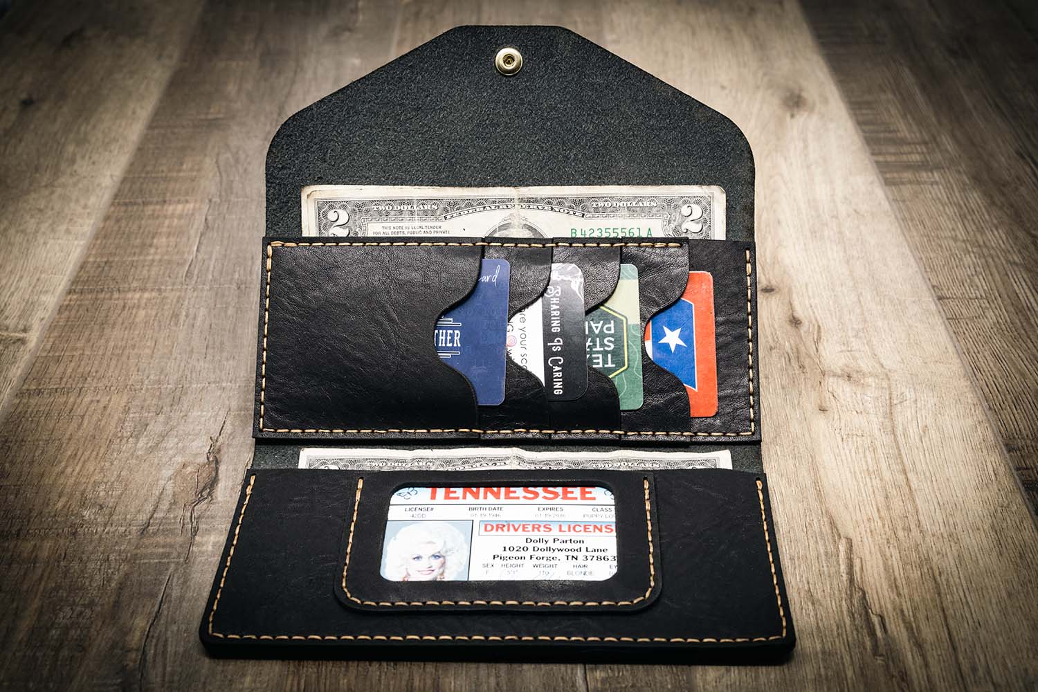 Sugar Land Clutch Wallet - Black Bull Sheath Leather