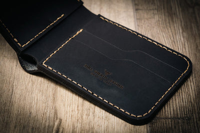Western Bifold Men's Leather Wallet - The Rio Grande -  Black