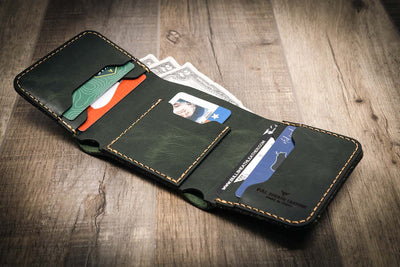 Western Trifold Wallet - The Trinity - Green
