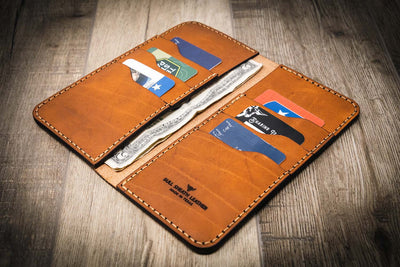 Mens Leather Long Wallet