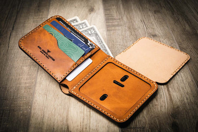 The Trooper Handmade Leather Badge Wallet — ADK Leatherworks