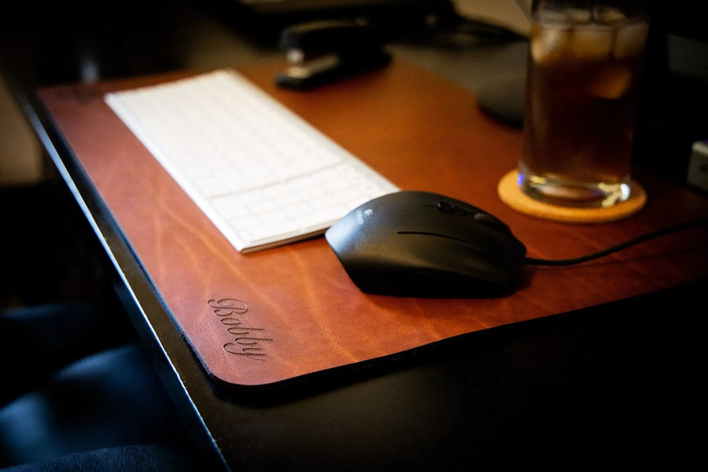 Desk Pad - Leather Desk Pad Bull Sheath Leather